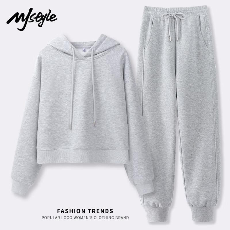 MJ STYLE Damen 2025 Herbst Kapuzenpullover & Hose Set