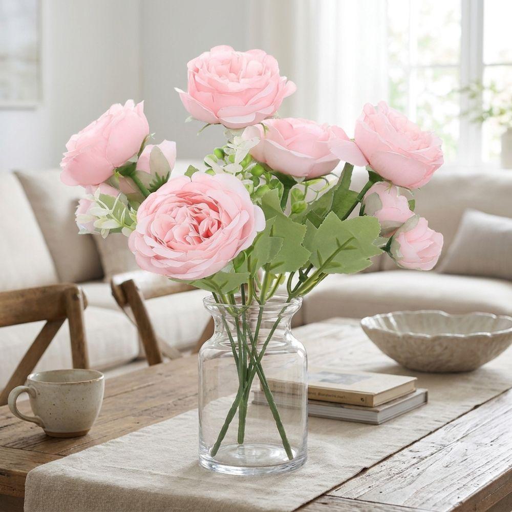 Real Touch Fake Peony Flowers with Stems Peony Bouquet Lifelike Fake Peony Bouquets  Wedding