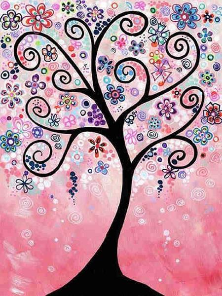 Diamond Embroidery Scenery Tree Diamond Painting Full Round Landscape Picture Of Rhinestone Mosaic Flowers Decor Home