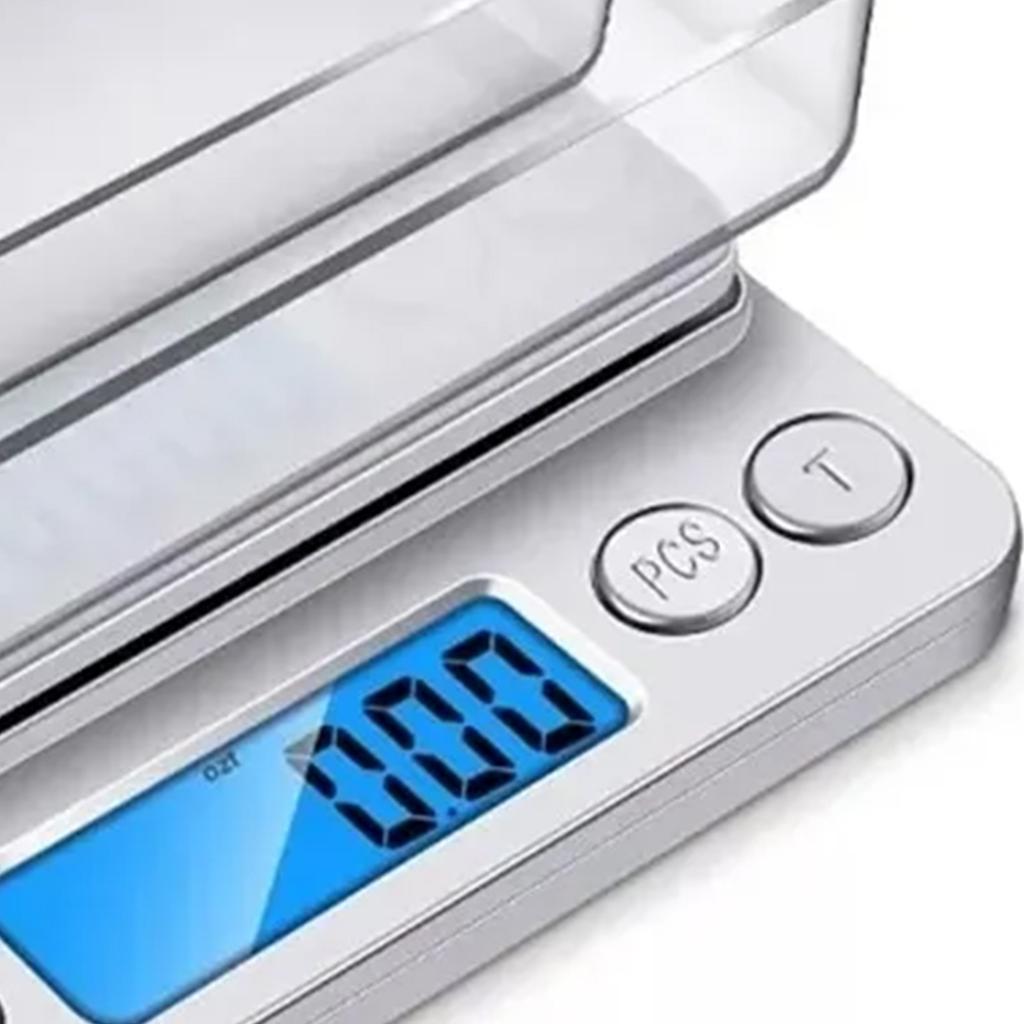 Kuchyňská elektronická váha 0,1 g s vysokou přesností, mini přenosná LCD displej, digitální potravinářská váha pro