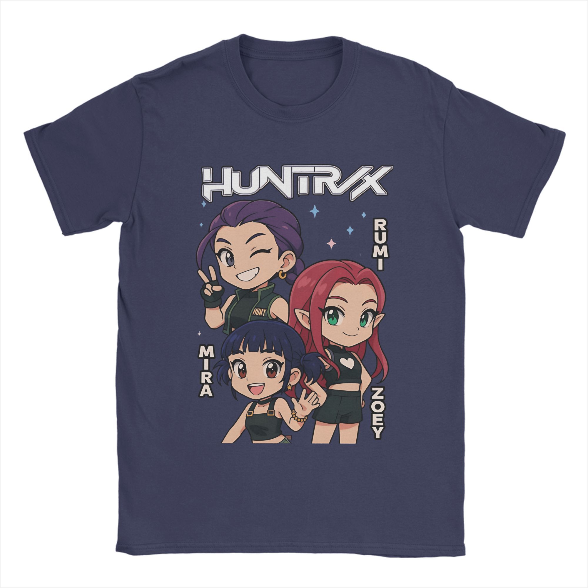 

Men s T-Shirts Kpop Demon Hunters Huntrix Mira Rumi Zoey Anime Style Casual Cotton Tees Short Sleeve T Shirt Tops Plus Size 4XL