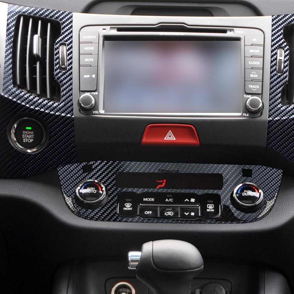 Carbon Fiber For Kia Sportage R 2010-2016 Car Film Interior Sticker Center Console Gear Dashboard Air Door Handle Lift Panel