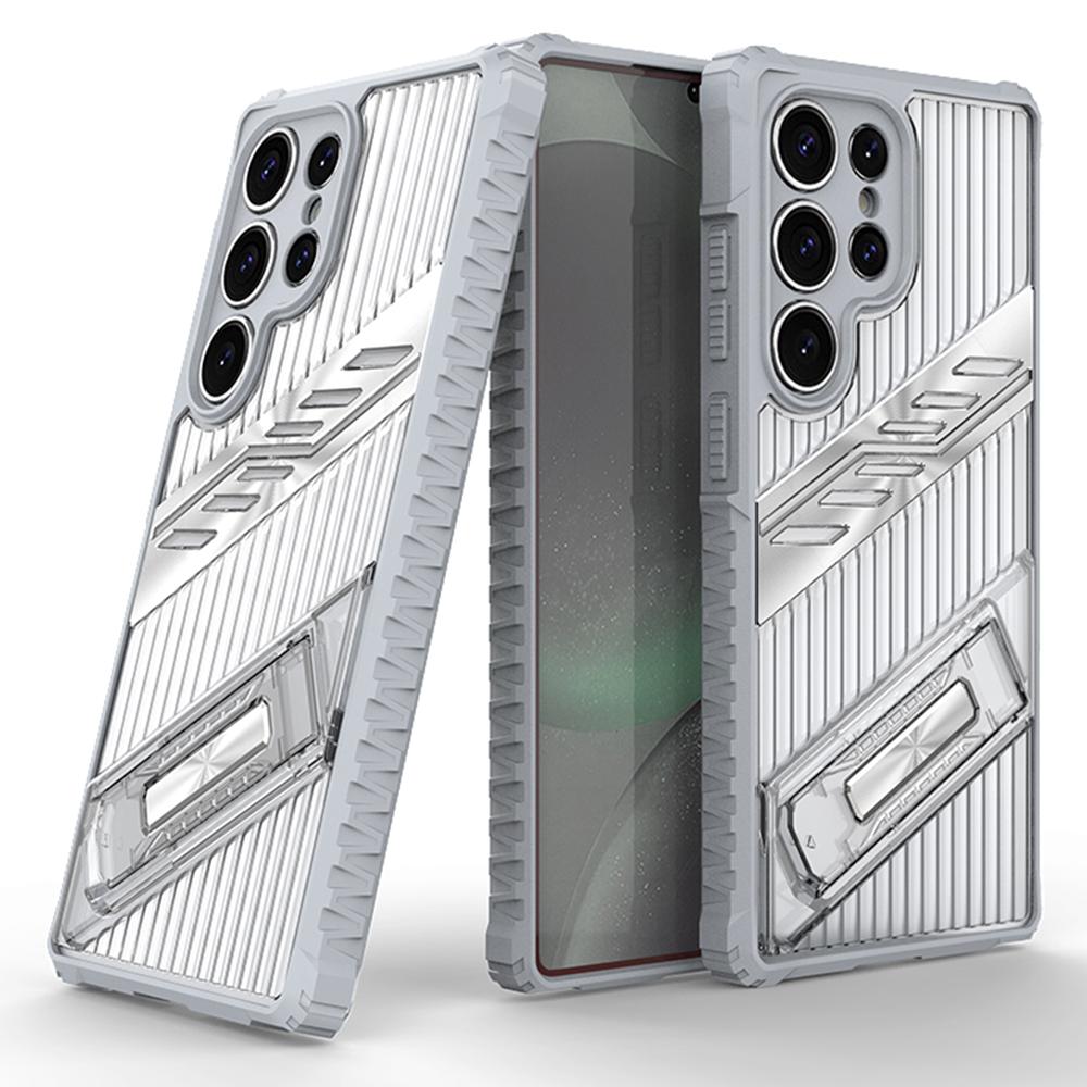 For Samsung Galaxy S25 Ultra Case Folding Kickstand PC+TPU Anti Drop Phone Cover