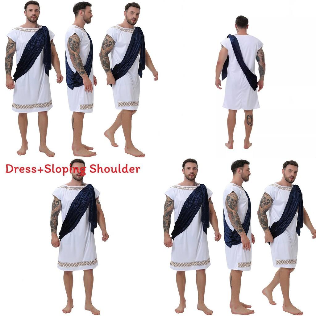 Halloween Roman King Costume For Women Cosplay Medieval Greek Warrior Dress For Stage Performance