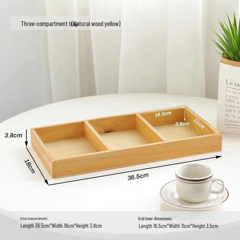 Holz-Teetisch-Organizer: Kompakte Aufbewahrungsbox für Schreibwaren und Kleinkram