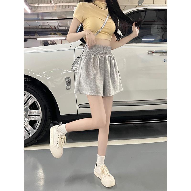 Spice Girls Pink Slacks for Girls Little Men with High Waists Sports Style Slim Straight Shorts