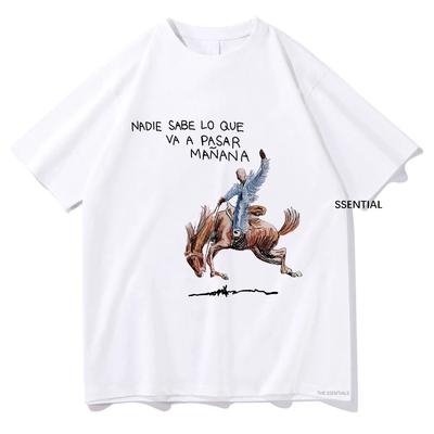 Bad Bunny Nadie Sabe Tişört Vintage Bir Önizleme Erkek Kadın Estetik Tişört Unisex Yüksek Kaliteli Pamuklu Tişörtler Komik Tişört