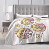 Princess Peach Lovely Knitted Blankets Flannel Super Marioo Warm Throw Blanket for Home Couch Bed Rug