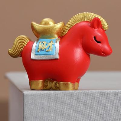 Horse Figurine Animal Statue Resin Craft Sculpture Home Decor Gift Desktop Ornament for Office Car