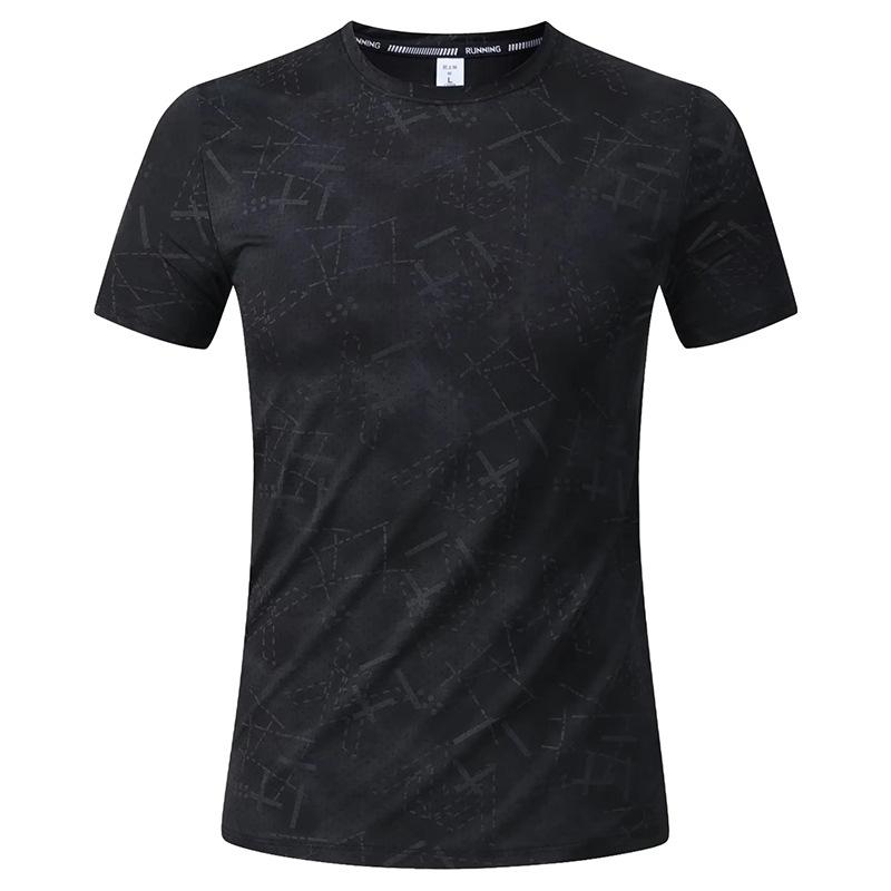 Summer sports T-shirt men's short-sleeved quick-drying top fashion casual wear running fitness training