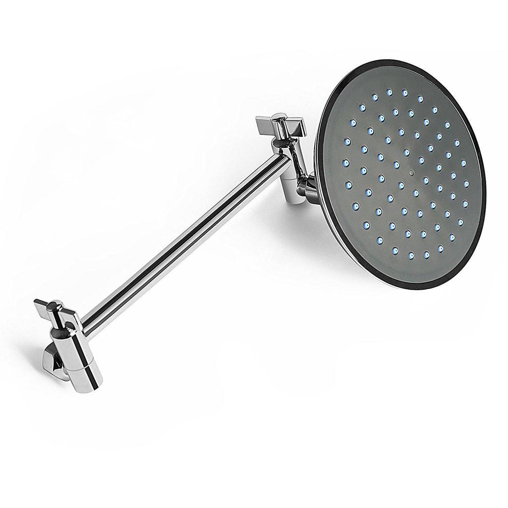 Adjustable Shower Arm with Teeth Bracket for Extended Top Spray Connection