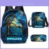 Mochila Infantil Godzilla com Alças Acolchoadas a Ar para Alunos do Ensino Fundamental