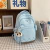 Large-capacity simple casual backpack, male and female high school students, high school students, schoolbags, multi-compartment fashion backpacks