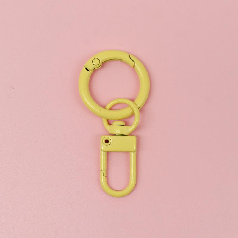 Colorful U-Shaped Metal Spring Buckle Keychain Accessory