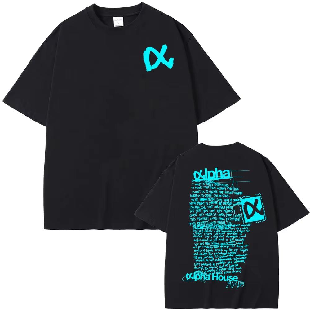

2026 Singer Aitana Azul Album Tour Graphic Unisex Women Harajuku Hip Hop Vintage Tshirt ops High Quality Cotton Tshirts 4XL
