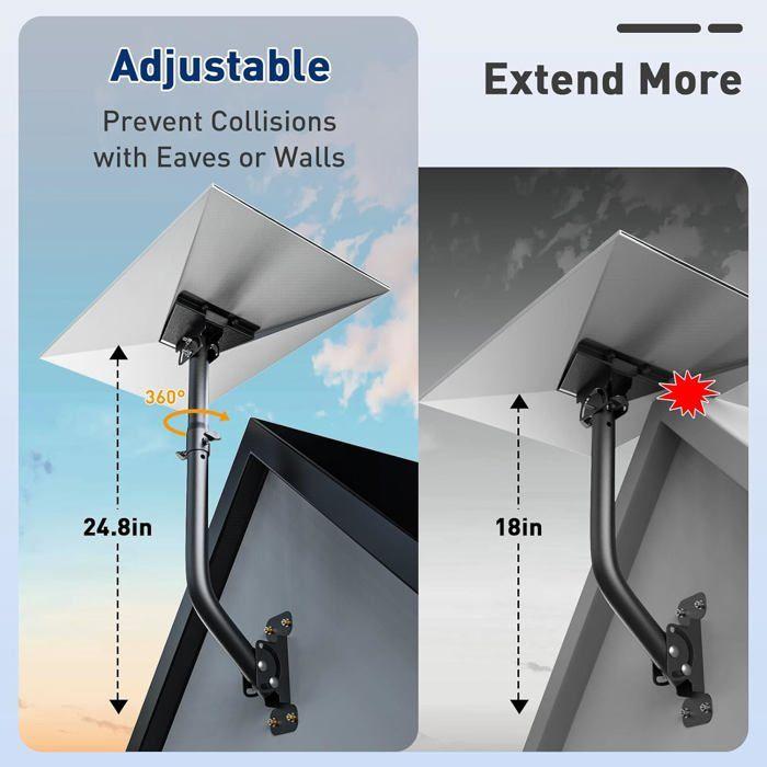 WTPGTI Support Starlink Gen 3 360° Adjustable - Wall/Roof Mounting Kit Compatible V3 Dish for Satellite Internet