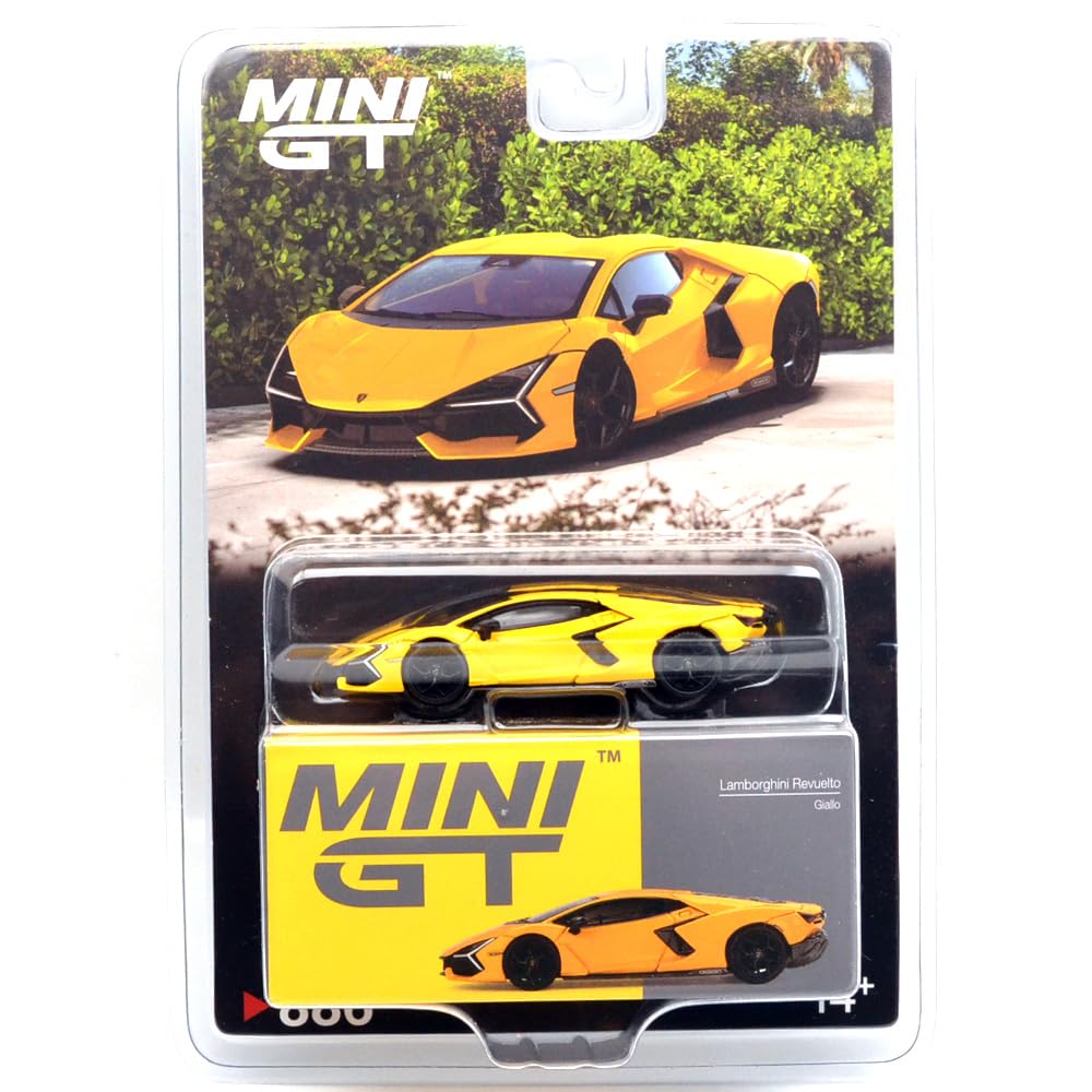 MINI GT 164 Scale MiJo TOYS - LAMBORGHINI REVUELTO (GIALLO YELLOW) U.S. MiJo Exclusive MGT00886-BL