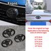 Toyota Car Logo Covers for Front And Rear - Compatible with Camry Corolla 4runner RAV4 Tacoma Highlander - Custom Fit Vehicle Lo