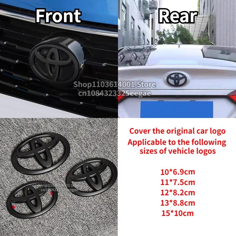 Toyota Car Logo Covers for Front And Rear - Compatible with Camry Corolla 4runner RAV4 Tacoma Highlander - Custom Fit Vehicle Lo
