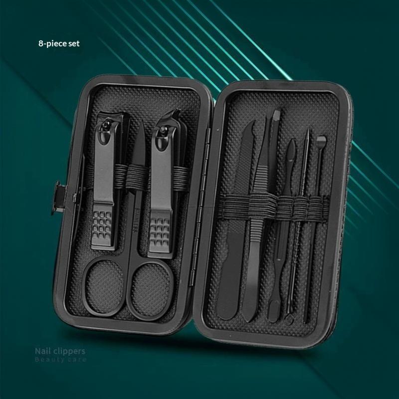 8/ 24-Piece Stainless Steel Nail Clipper Set Leather Case For Professional Manicure Cuticle Trimmer And Pedicure Tools