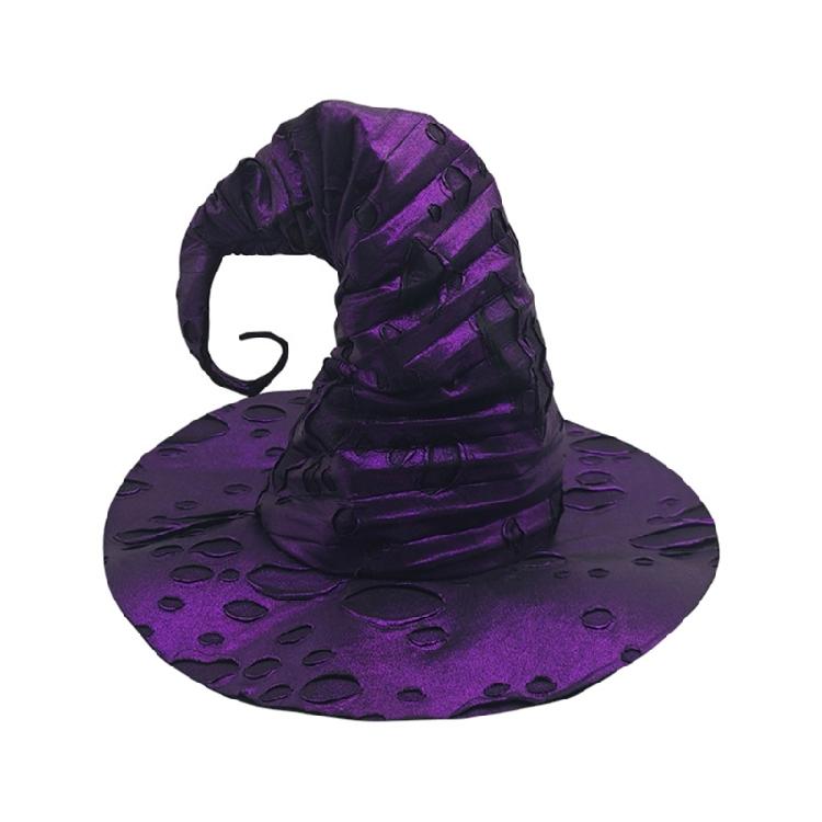 Halloween Cosplay Witch Wizard Hat with Tattered Hole Carnivals Party Headpieces Devil Hat Cosplay Tool for Adult Teen