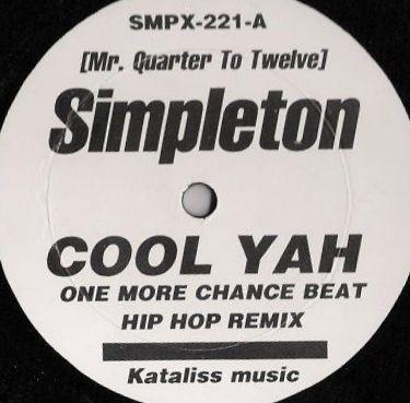 

12inch Record SIMPLETON Cool Yah SMPX221 Kataliss US Rap HipHopRB Used