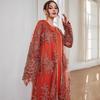 2025 Muslim Women's Spring/Summer Lace Embroidery Cardigan Robe