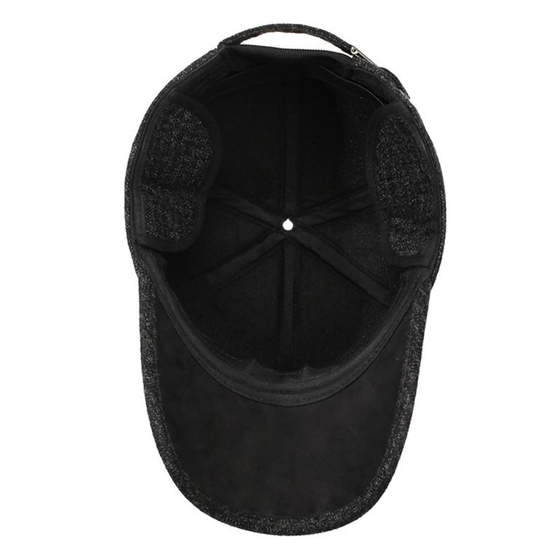 Middle-Aged and Elderly Father Cap Warm Old Man Cap Ear Protection Velvet Thick Riding Baseball Cap