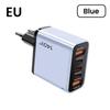 140W GaN Multi-Port Charger: Type-C Plug Adapter with US/EU/UK Standard, PD Fast Charging