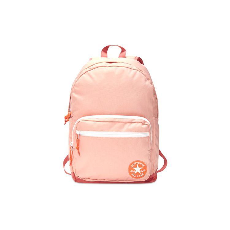 Converse Go 2 Backpack Classic Versatile Large Capacity Student Zipper Polyester Backpack Unisex Backpack Shrimp-Pink 10019900-A09 Shrimp Pink