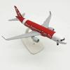 16/20cm Diecast Metal  Air Asia A320 Plane Airplane Model Aircraft Model Toy for Christmas Gift Collection