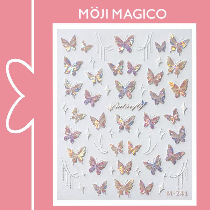 

Season Glass Broken Butterfly Nail Sticker Waterproof Nail Sticker Decorative Decals Ornament M241 M241 (Broken Glass)