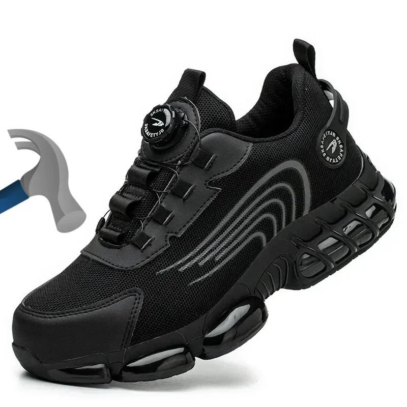 Fashion New Non-slip Safety Boots Man Work Sneakers Indestructible Work Shoes Steel Toe Protective Boots Work Safety Shoes for Men Women