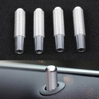 4*Car Door Lock Pin Knob Trim Ring Fit For Mercedes E Class W213 2016-17-US