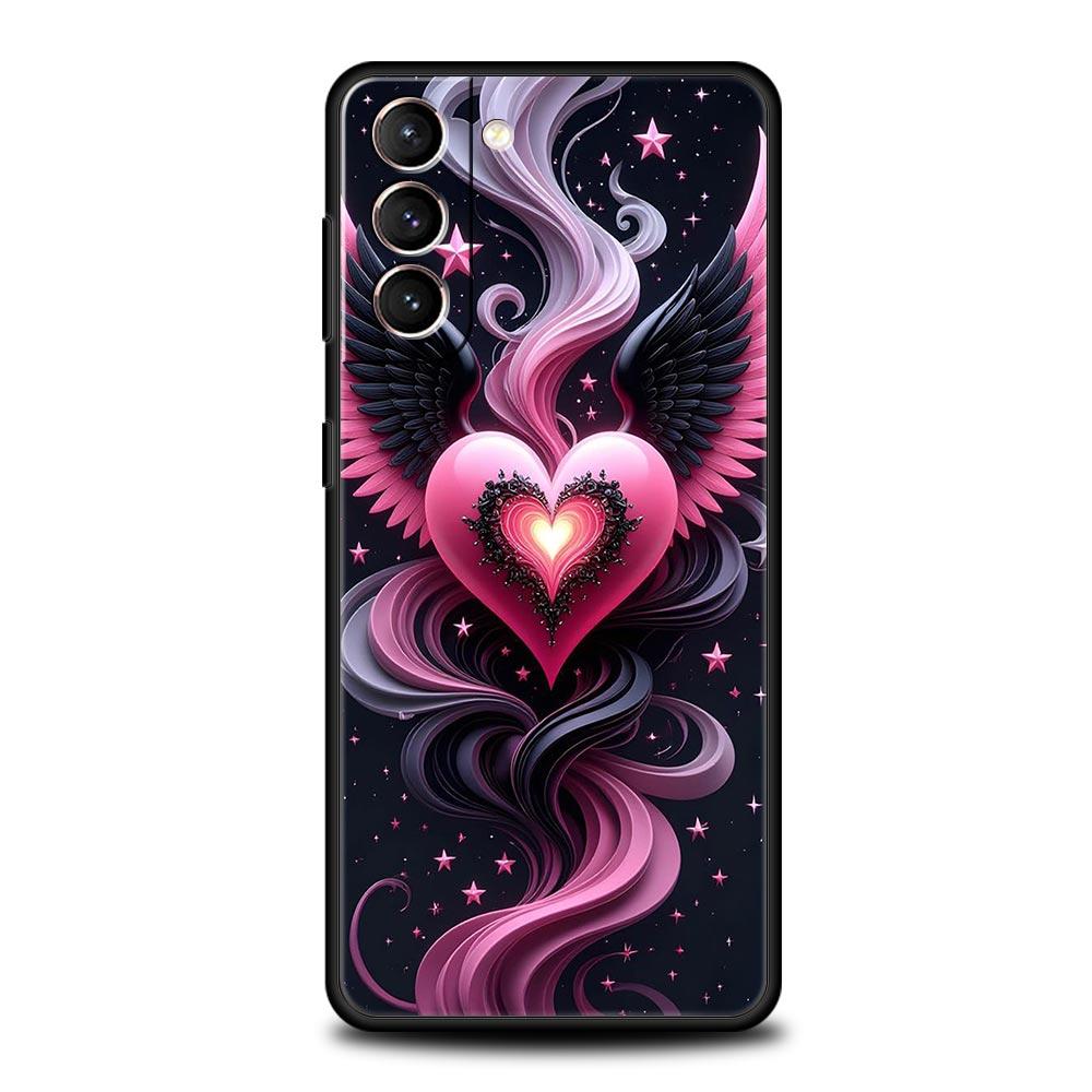 Colored Love Heart Printed Phone Case for Samsung Galaxy S26 S25 S24 S23 S22 S20 S21 FE Ultra S25 Edge Plus 5G Soft TPU Cover