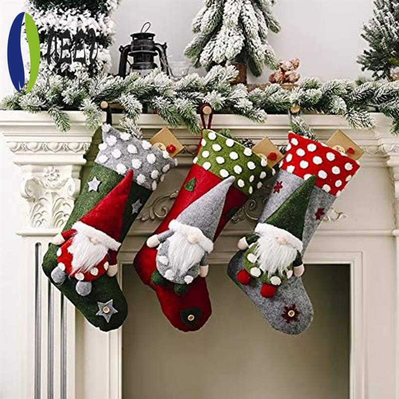 

AEE2-3Pcs Christmas Stockings Gnome Santa Xmas Stocking, Christmas Tree Ornaments For Holiday Christmas Hanging Decorations разноцветный