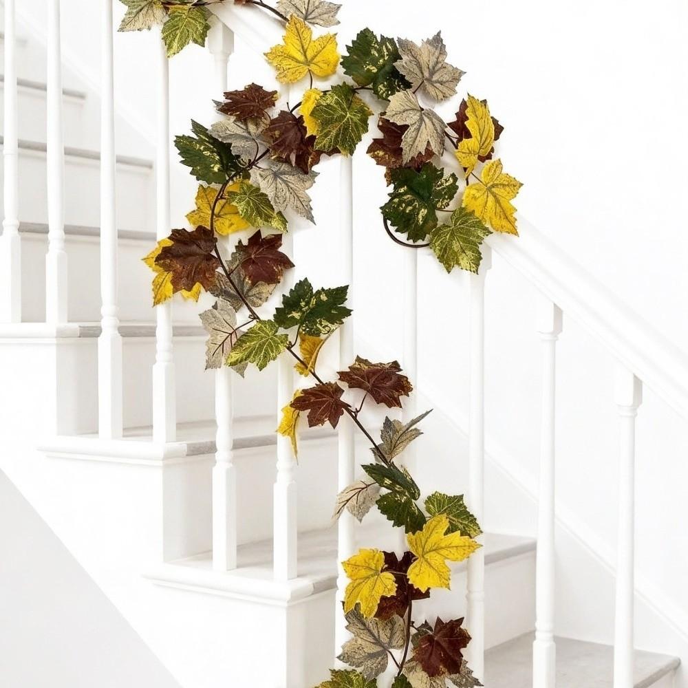 DIY Craft Artificial Maple Leaf Garland Hanging Vine Fall Foliage Garland Indoor Winding Decor