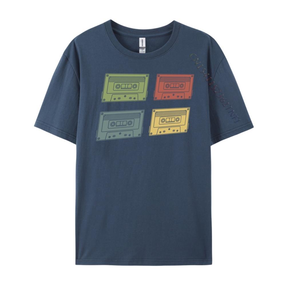 Retro 1980s 80s Music Lover Mixtape Cassette Designer Clothes Unisex Tshirts Unisex Printed Tee Shirts for Men