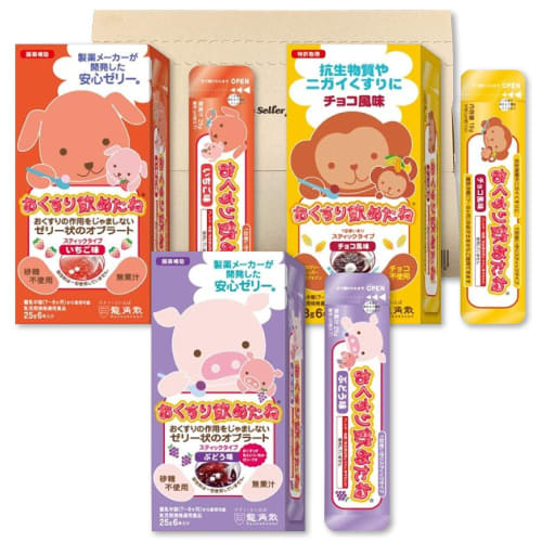 Ryukakusan Okusuri Tometane Sticks, 3 Types, PSJBOX (Chocolate Flavor 25g x 6 Sticks / Strawberry Flavor 25g x 6 Sticks / Grape Flavor 25g x 6 Sticks)