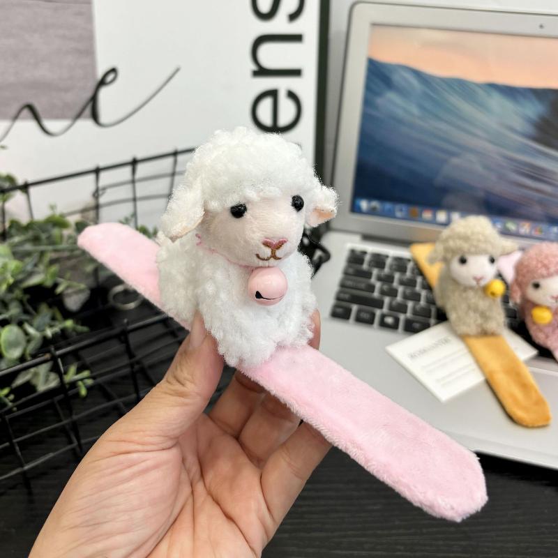 Cute Sheep Plush Lamb Slap Bracelet Lovely Sheep Wristband Party Wrist Decoration Daily Wear For 2027 New Year Gifts Kids Toys