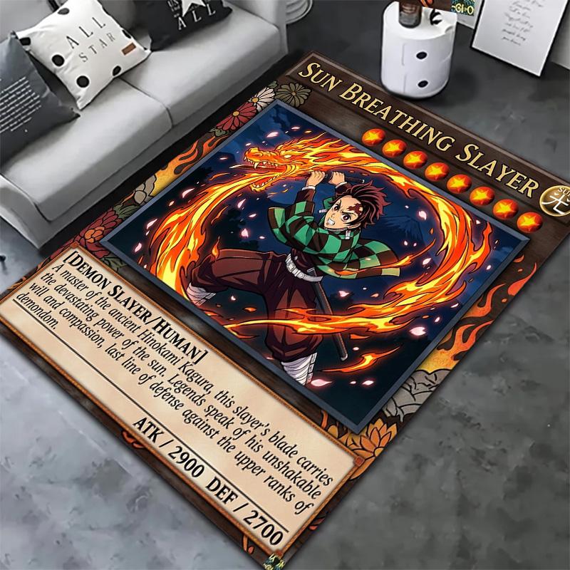 Demon Slayer Kimetsu No Yaiba Carpet Rug For Living Room Bedroom Home Sofa Decoration Kids Play Nonslip Floor Mat