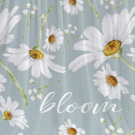 Spring Summer Flowers Blanket Soft Cozy Flannel Floral Nap Blanket Washable Daisy Sunflower Throw Blanket for Bed Couch Sofa Farmhouse Decor