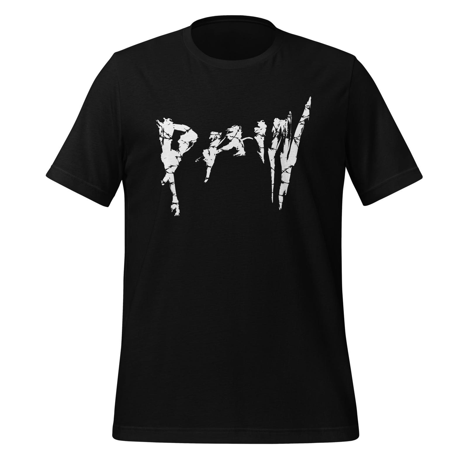 Raw Grunge Typography T-Shirt – Dark Statement Tee S