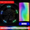 20Pcs Anti-Collision Tire Rim Reflective Strips Motorcycle Wheel Sticker  Night Driving