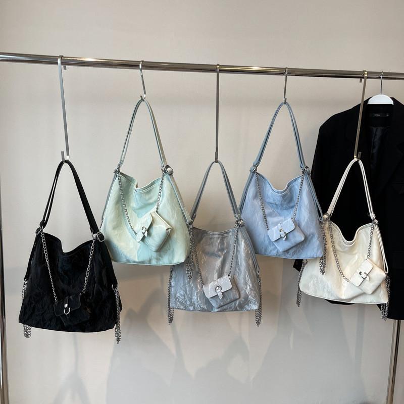 Trendy Pu Leather Shoulder Bag For Women 2024 New Large Capacity Daily Tote