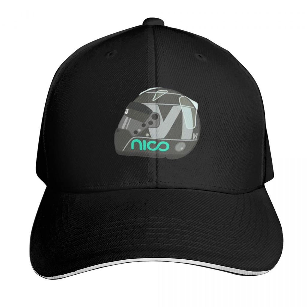 Nico Rosberg Helmet Baseball Cap Contrast Two Tone Brim Snapback Flat Bill Strapback Dad Hat