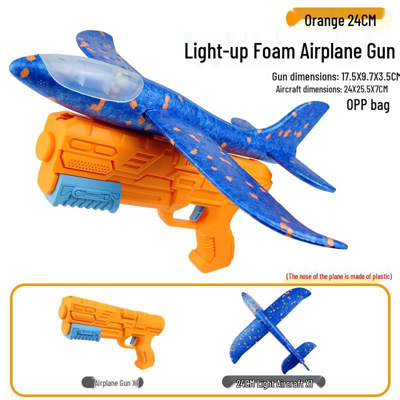 Celebrity-Endorsed Ejecting Foam Bullet Airplane: 3-in-1 Outdoor Toy for Kids