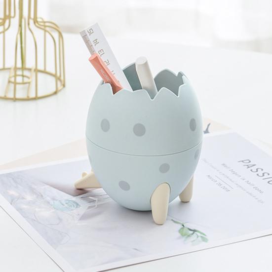 Dinosaur Egg Pen Holder Detachable Pen Holder Cute Snail-Shaped Desktop Organizer for Stationery Makeup Brushes Multifunctional Stationery Storage Box