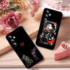 Etui na telefon Anime H-hazbin Hotel Dla Samsung S24/S25/S22 S30/A51 52/Lite/Ultra/5G/Plus/FE - Cienkie Odporne na wstrząsy Czarne Ochronne