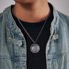 Necklace Zakiram·goddess of Wealth Versatile Six-character Mantra Retro Pendant for Men and Women